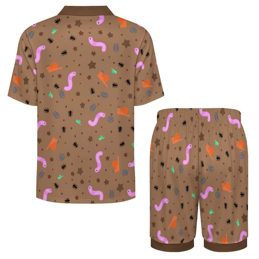Mud Pie Midnightzzz - Men's Ice Silk Short Sleeve Pajama Set