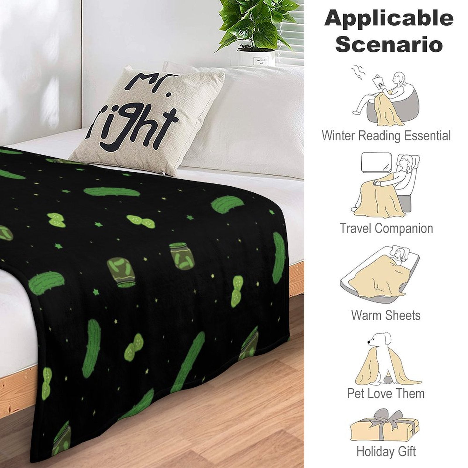 Pretty Pickles -  Flannel Fleece Blanket-40"x50"