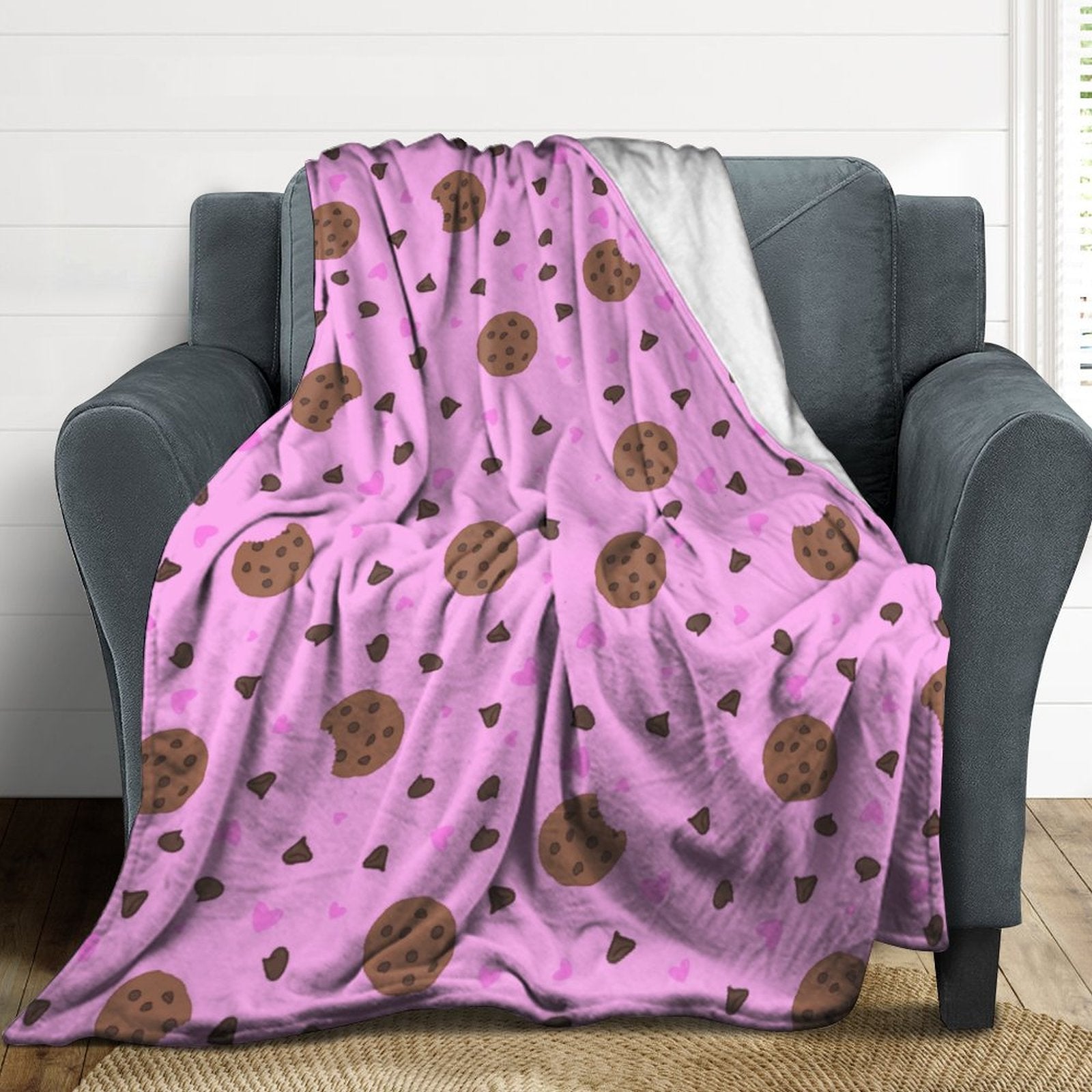 Chocolate Chip Dreams - Flannel Fleece Blanket-40"x50"