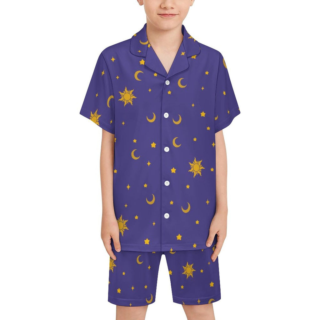 Celestial Dreams-Kids short sleeve pajama set