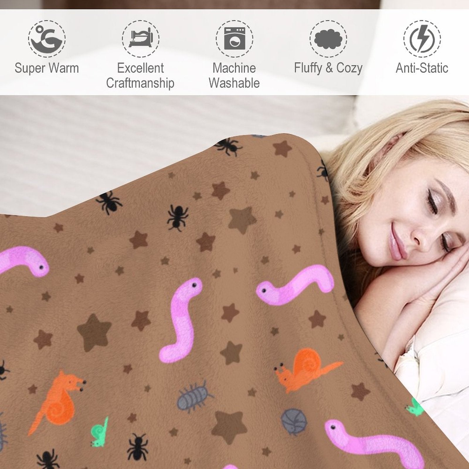 Mud Pie Midnightzzz - Flannel Blanket-40"x50"