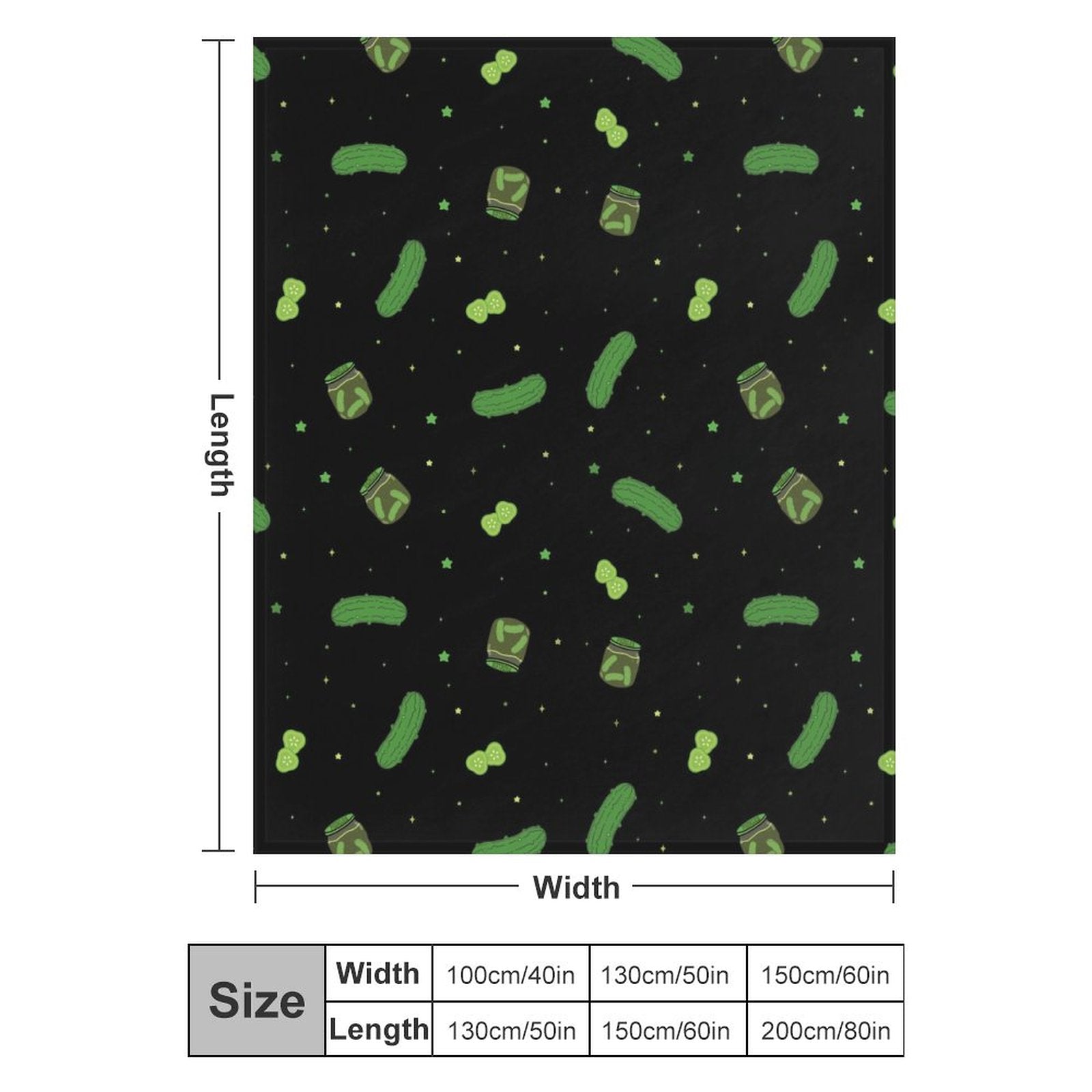 Pretty Pickles -  Flannel Fleece Blanket-40"x50"